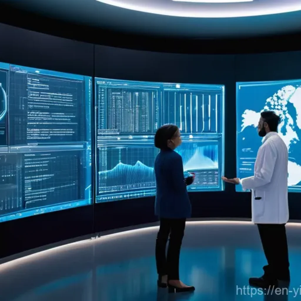 바이오컴퓨팅의 데이터 분석 툴 - **Prompt:** A diverse group of scientists and researchers, professionally dressed in modern, well-fi...