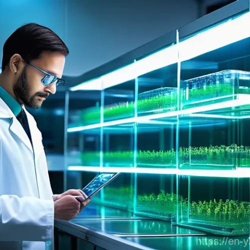 바이오컴퓨팅 기술의 활용에 따른 기대효과 - **Biocomputing Core: DNA as a Living Processor.**
    A highly detailed, cinematic close-up of a fut...