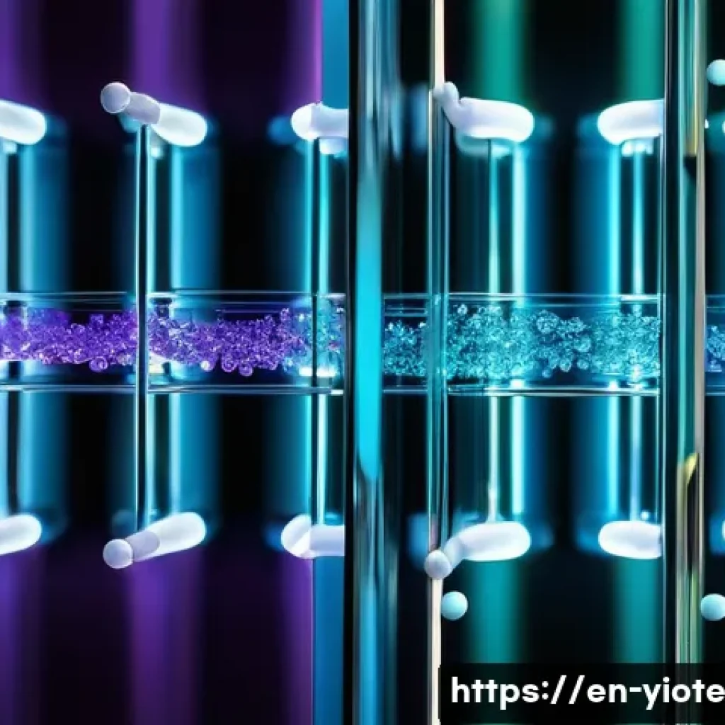 바이오컴퓨팅과 생물학적 시스템 통합 - **"The Microscopic Symphony of DNA Computing"**
    A highly detailed, close-up shot inside a futuri...